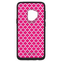DistinctInk™ OtterBox Symmetry Series Case for Apple iPhone / Samsung Galaxy / Google Pixel - Hot Pink White Moroccan Lattice