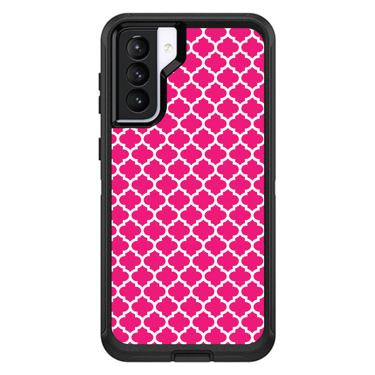 Hot Pink White Moroccan Lattice OtterBox Defender Case for iPhone & Galaxy, view 6