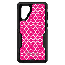 DistinctInk™ OtterBox Commuter Series Case for Apple iPhone or Samsung Galaxy - Hot Pink White Moroccan Lattice