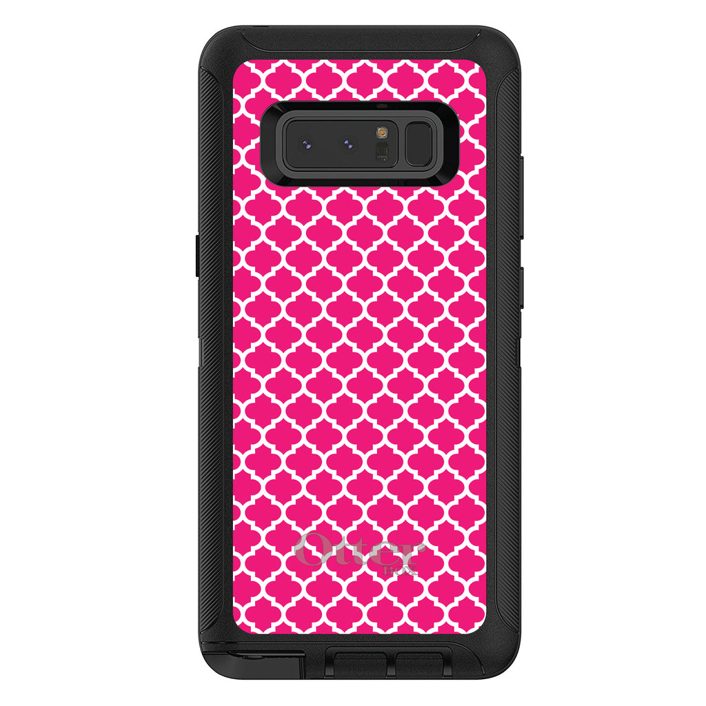 Hot Pink White Moroccan Lattice OtterBox Defender Case for iPhone & Galaxy, view 17