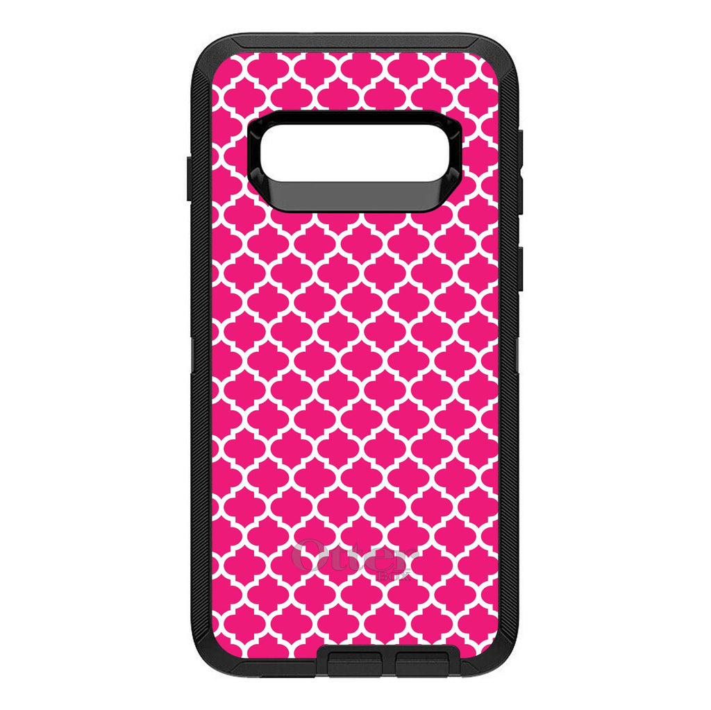 Hot Pink White Moroccan Lattice OtterBox Defender Case for iPhone & Galaxy, view 9