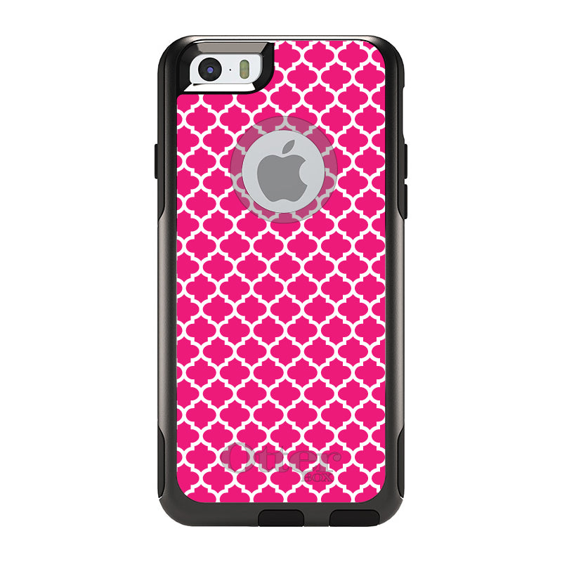 Hot Pink White Moroccan Lattice OtterBox Commuter Case for iPhone & Galaxy, view 4