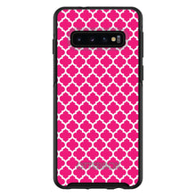 DistinctInk™ OtterBox Symmetry Series Case for Apple iPhone / Samsung Galaxy / Google Pixel - Hot Pink White Moroccan Lattice