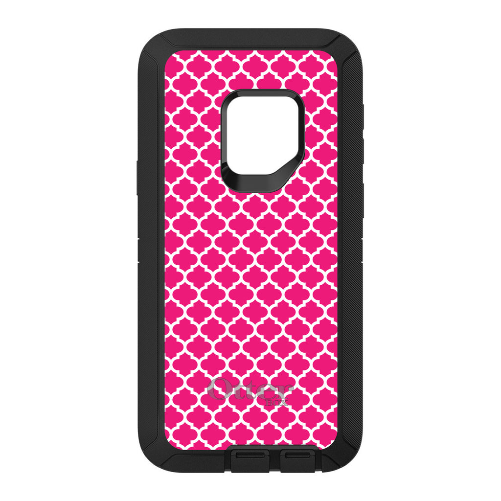 Hot Pink White Moroccan Lattice OtterBox Defender Case for iPhone & Galaxy, view 11