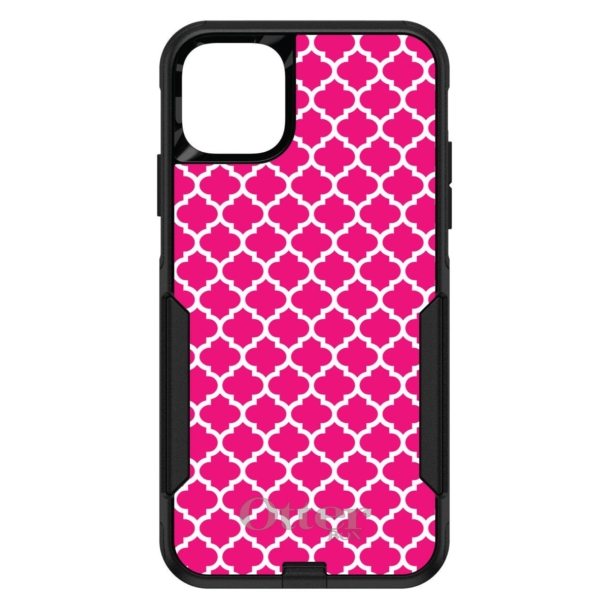 Hot Pink White Moroccan Lattice OtterBox Commuter Case for iPhone & Galaxy, view 2