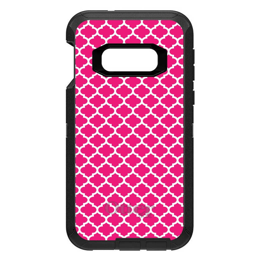 Hot Pink White Moroccan Lattice OtterBox Defender Case for iPhone & Galaxy, view 10