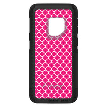 DistinctInk™ OtterBox Commuter Series Case for Apple iPhone or Samsung Galaxy - Hot Pink White Moroccan Lattice