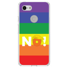 DistinctInk® Clear Shockproof Hybrid Case for Apple iPhone / Samsung Galaxy / Google Pixel - NO - Rainbow Anti Trump