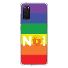 DistinctInk® Clear Shockproof Hybrid Case for Apple iPhone / Samsung Galaxy / Google Pixel - NO - Rainbow Anti Trump