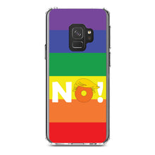 DistinctInk® Clear Shockproof Hybrid Case for Apple iPhone / Samsung Galaxy / Google Pixel - NO - Rainbow Anti Trump