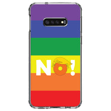 DistinctInk® Clear Shockproof Hybrid Case for Apple iPhone / Samsung Galaxy / Google Pixel - NO - Rainbow Anti Trump