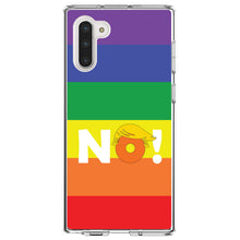 DistinctInk® Clear Shockproof Hybrid Case for Apple iPhone / Samsung Galaxy / Google Pixel - NO - Rainbow Anti Trump