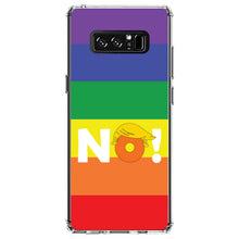 DistinctInk® Clear Shockproof Hybrid Case for Apple iPhone / Samsung Galaxy / Google Pixel - NO - Rainbow Anti Trump