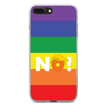 DistinctInk® Clear Shockproof Hybrid Case for Apple iPhone / Samsung Galaxy / Google Pixel - NO - Rainbow Anti Trump