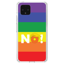 DistinctInk® Clear Shockproof Hybrid Case for Apple iPhone / Samsung Galaxy / Google Pixel - NO - Rainbow Anti Trump
