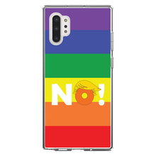 DistinctInk® Clear Shockproof Hybrid Case for Apple iPhone / Samsung Galaxy / Google Pixel - NO - Rainbow Anti Trump