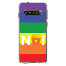 DistinctInk® Clear Shockproof Hybrid Case for Apple iPhone / Samsung Galaxy / Google Pixel - NO - Rainbow Anti Trump