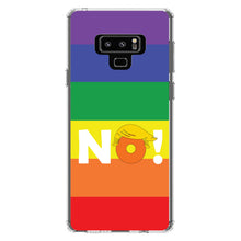 DistinctInk® Clear Shockproof Hybrid Case for Apple iPhone / Samsung Galaxy / Google Pixel - NO - Rainbow Anti Trump