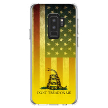 DistinctInk® Clear Shockproof Hybrid Case for Apple iPhone / Samsung Galaxy / Google Pixel - US Flag / Gadsden Flag - Don't Tread on Me