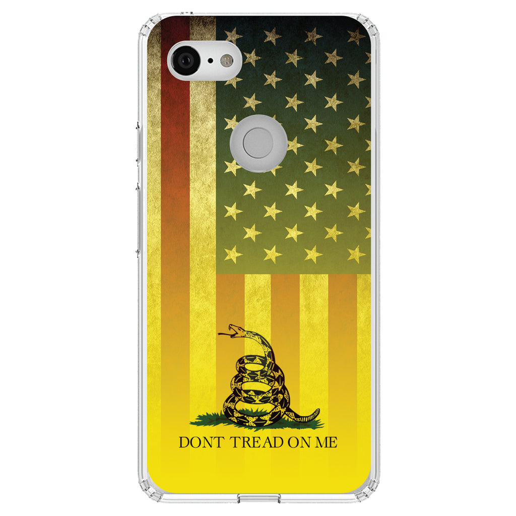 US Flag / Gadsden Flag, Don't Tread on Me Clear Shockproof iPhone Case, view 22