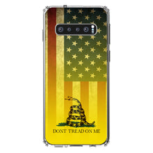DistinctInk® Clear Shockproof Hybrid Case for Apple iPhone / Samsung Galaxy / Google Pixel - US Flag / Gadsden Flag - Don't Tread on Me