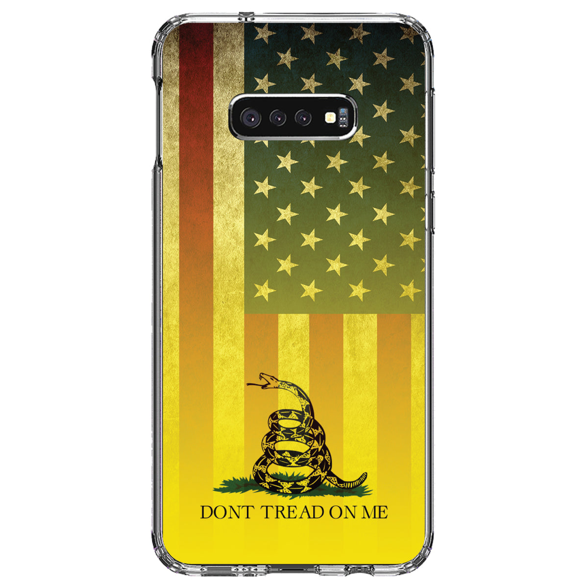 US Flag / Gadsden Flag, Don't Tread on Me Clear Shockproof iPhone Case, view 18