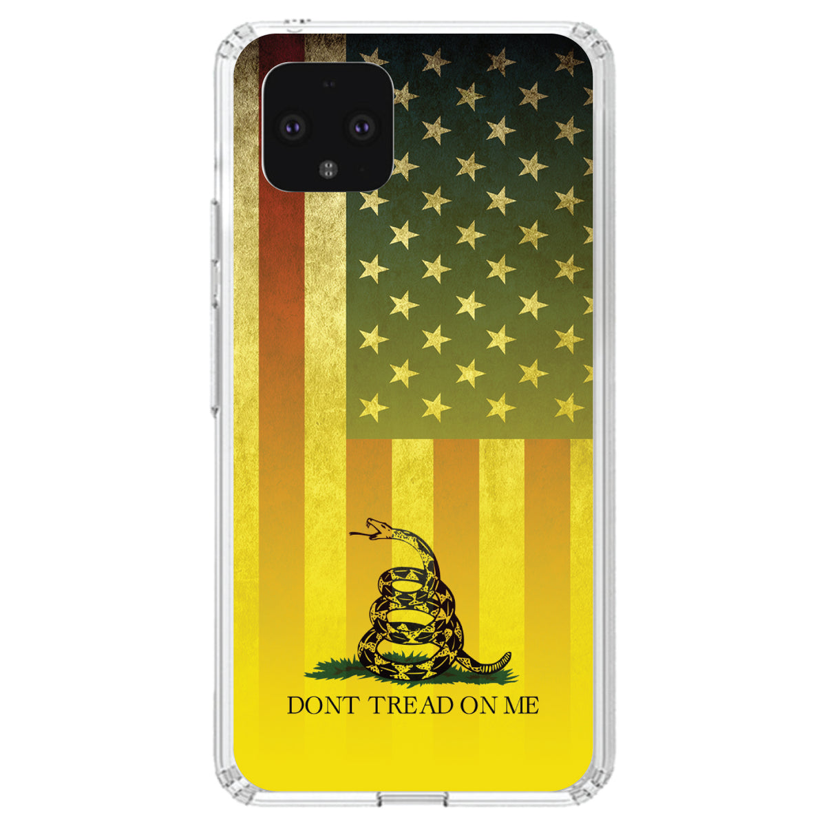 US Flag / Gadsden Flag, Don't Tread on Me Clear Shockproof iPhone Case, view 23