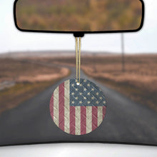 US Flag on Diamond Plate Steel Image Ceramic Ornament