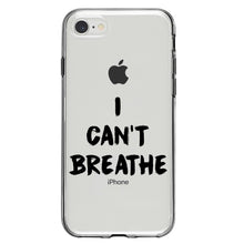 DistinctInk® Clear Shockproof Hybrid Case for Apple iPhone / Samsung Galaxy / Google Pixel - I Can't Breathe - Black Lives Matter