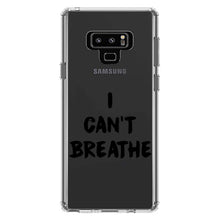 DistinctInk® Clear Shockproof Hybrid Case for Apple iPhone / Samsung Galaxy / Google Pixel - I Can't Breathe - Black Lives Matter