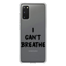 DistinctInk® Clear Shockproof Hybrid Case for Apple iPhone / Samsung Galaxy / Google Pixel - I Can't Breathe - Black Lives Matter