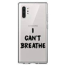 DistinctInk® Clear Shockproof Hybrid Case for Apple iPhone / Samsung Galaxy / Google Pixel - I Can't Breathe - Black Lives Matter