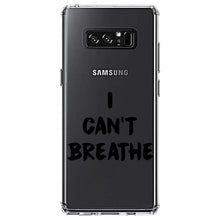 DistinctInk® Clear Shockproof Hybrid Case for Apple iPhone / Samsung Galaxy / Google Pixel - I Can't Breathe - Black Lives Matter