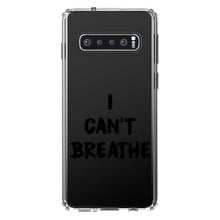DistinctInk® Clear Shockproof Hybrid Case for Apple iPhone / Samsung Galaxy / Google Pixel - I Can't Breathe - Black Lives Matter