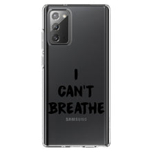 DistinctInk® Clear Shockproof Hybrid Case for Apple iPhone / Samsung Galaxy / Google Pixel - I Can't Breathe - Black Lives Matter