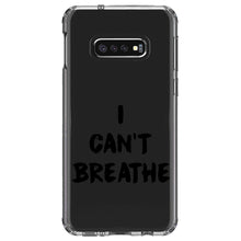 DistinctInk® Clear Shockproof Hybrid Case for Apple iPhone / Samsung Galaxy / Google Pixel - I Can't Breathe - Black Lives Matter