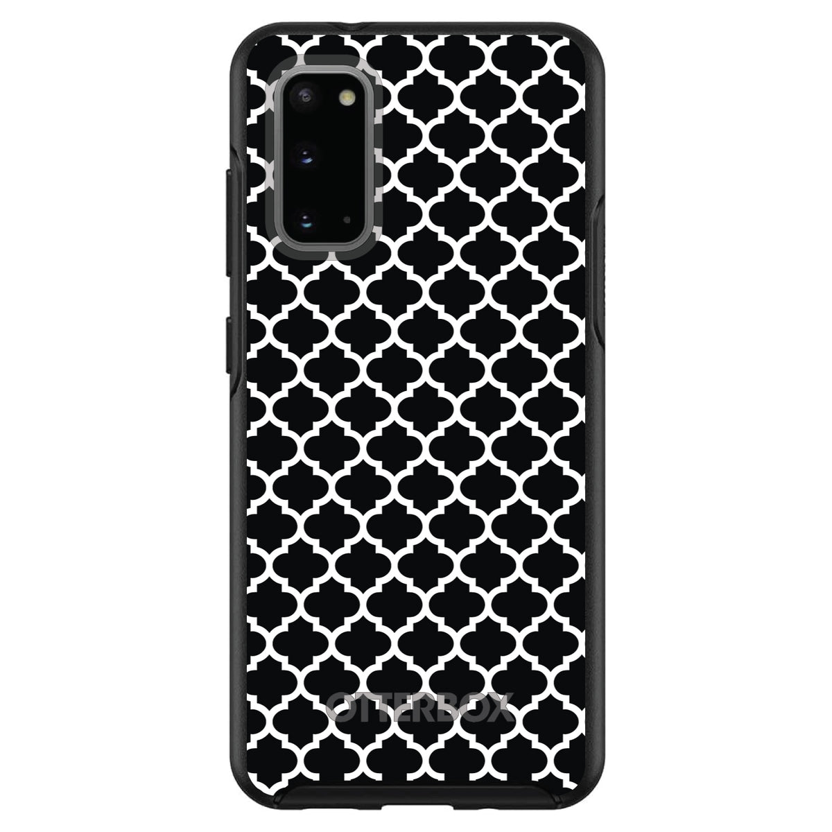 Black White Moroccan Lattice OtterBox Symmetry Case for iPhone & Galaxy, view 5