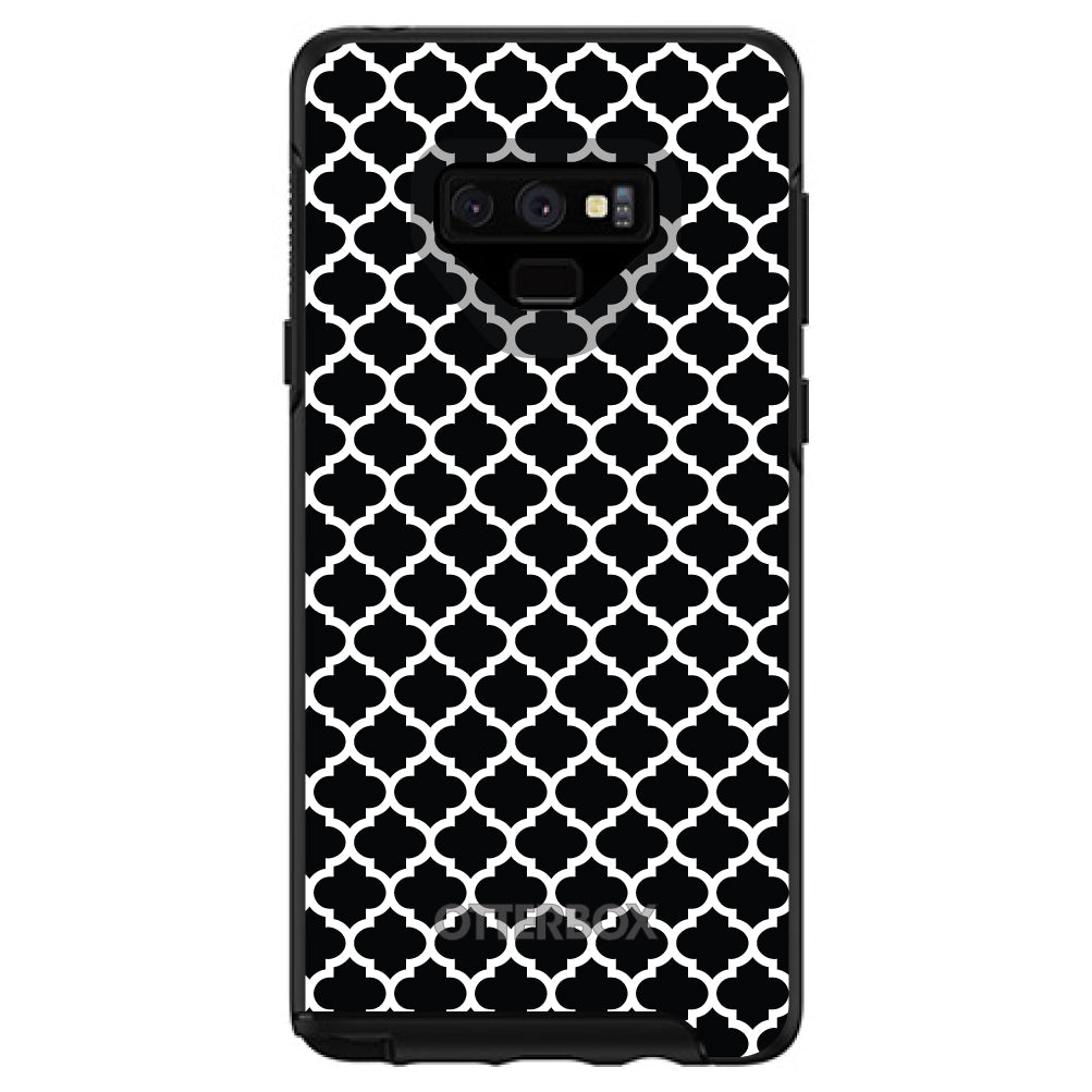 Black White Moroccan Lattice OtterBox Symmetry Case for iPhone & Galaxy, view 13