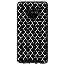 DistinctInk™ OtterBox Symmetry Series Case for Apple iPhone / Samsung Galaxy / Google Pixel - Black White Moroccan Lattice