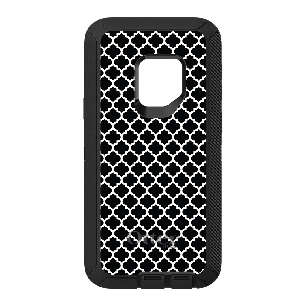 Black White Moroccan Lattice OtterBox Defender Case for iPhone & Galaxy, view 11