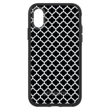 DistinctInk™ OtterBox Symmetry Series Case for Apple iPhone / Samsung Galaxy / Google Pixel - Black White Moroccan Lattice