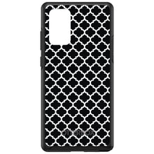 DistinctInk™ OtterBox Symmetry Series Case for Apple iPhone / Samsung Galaxy / Google Pixel - Black White Moroccan Lattice