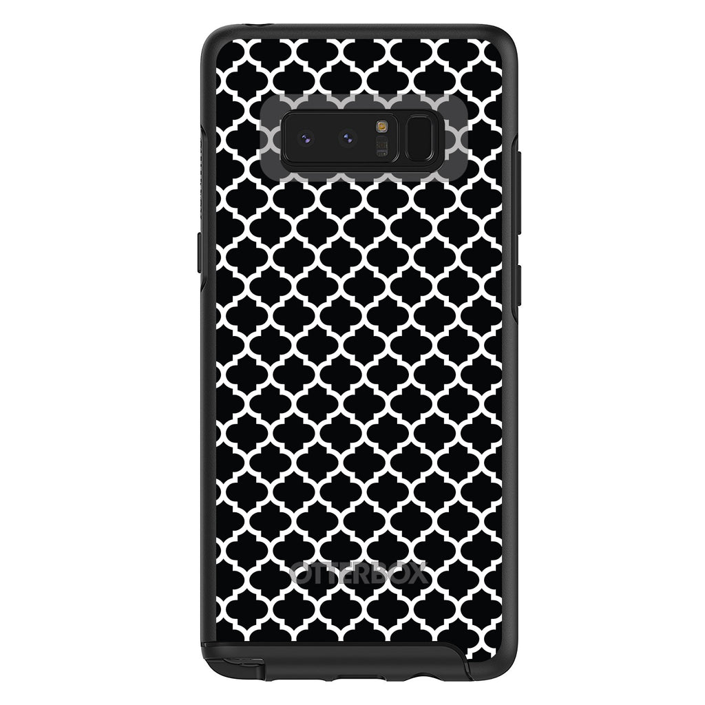 Black White Moroccan Lattice OtterBox Symmetry Case for iPhone & Galaxy, view 14