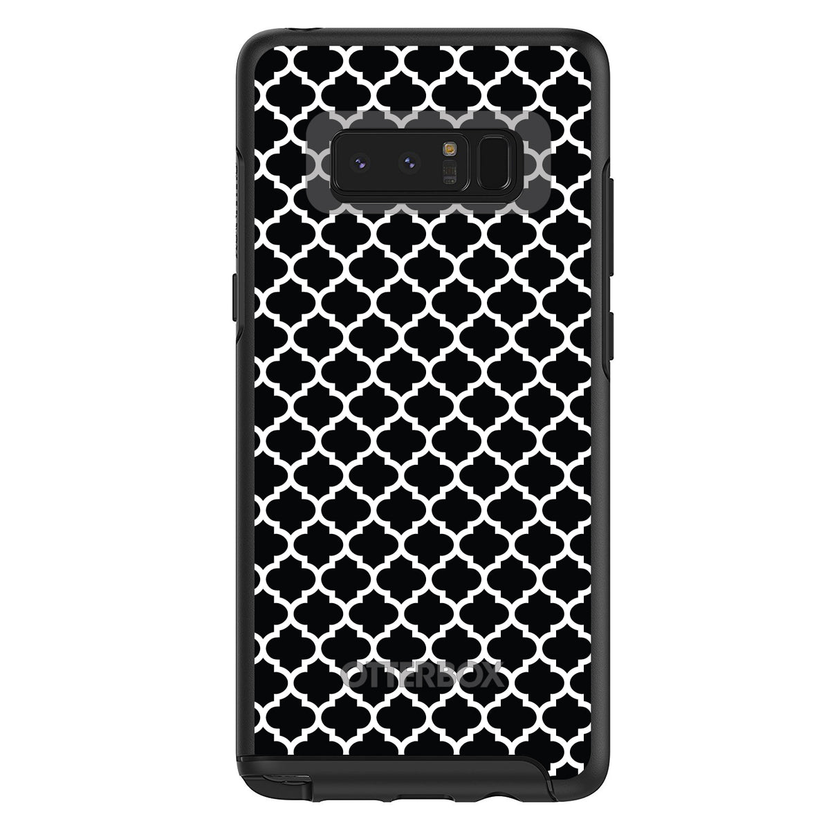 Black White Moroccan Lattice OtterBox Symmetry Case for iPhone & Galaxy, view 14