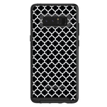 DistinctInk™ OtterBox Symmetry Series Case for Apple iPhone / Samsung Galaxy / Google Pixel - Black White Moroccan Lattice