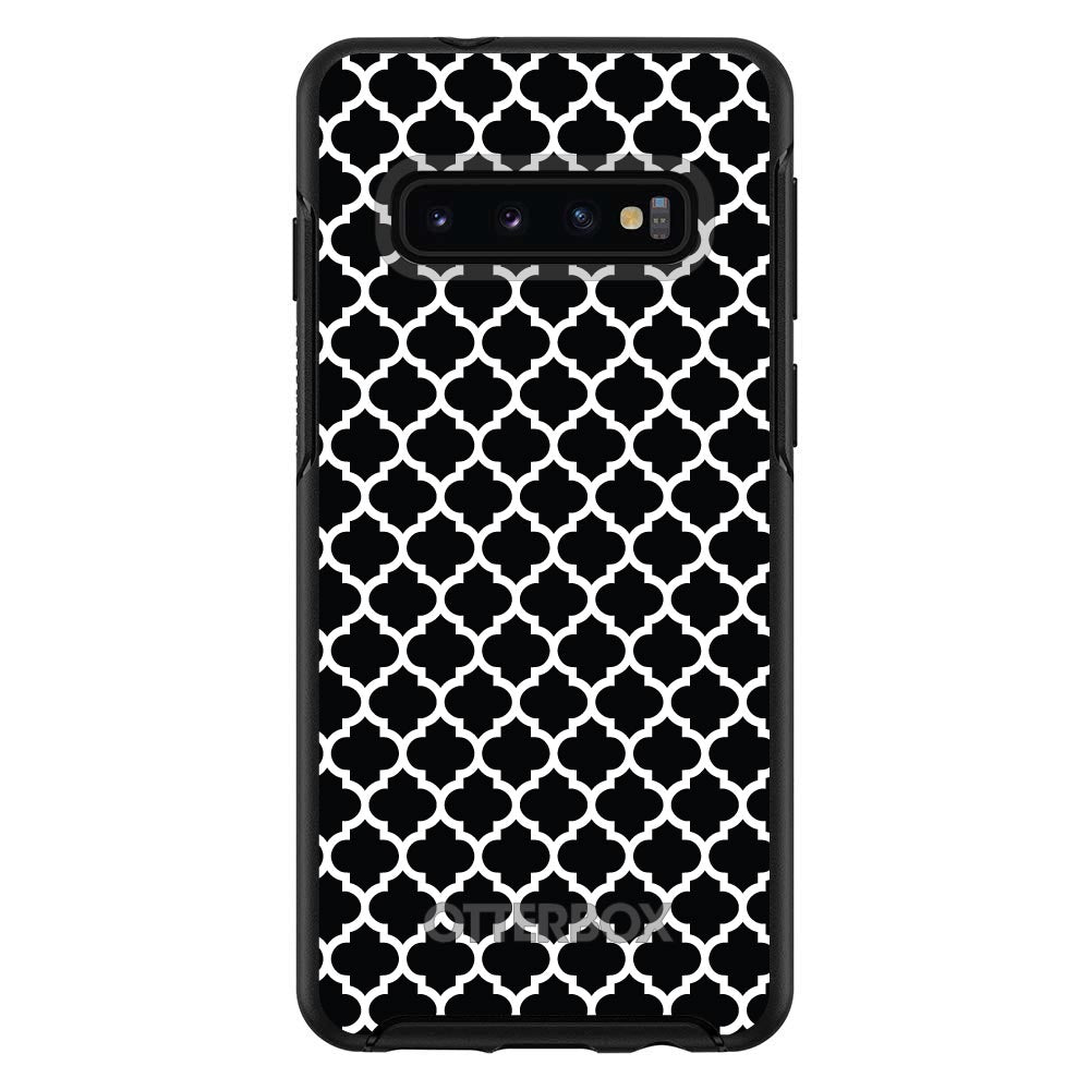 Black White Moroccan Lattice OtterBox Symmetry Case for iPhone & Galaxy, view 6