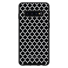 DistinctInk™ OtterBox Symmetry Series Case for Apple iPhone / Samsung Galaxy / Google Pixel - Black White Moroccan Lattice