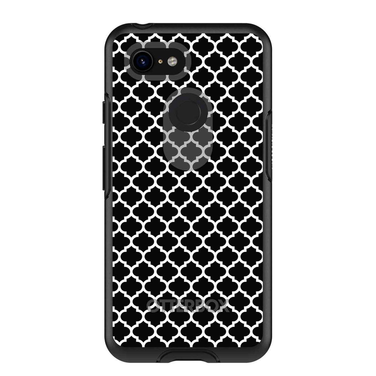 Black White Moroccan Lattice OtterBox Symmetry Case for iPhone & Galaxy, view 15