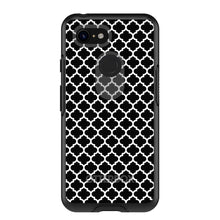 DistinctInk™ OtterBox Symmetry Series Case for Apple iPhone / Samsung Galaxy / Google Pixel - Black White Moroccan Lattice