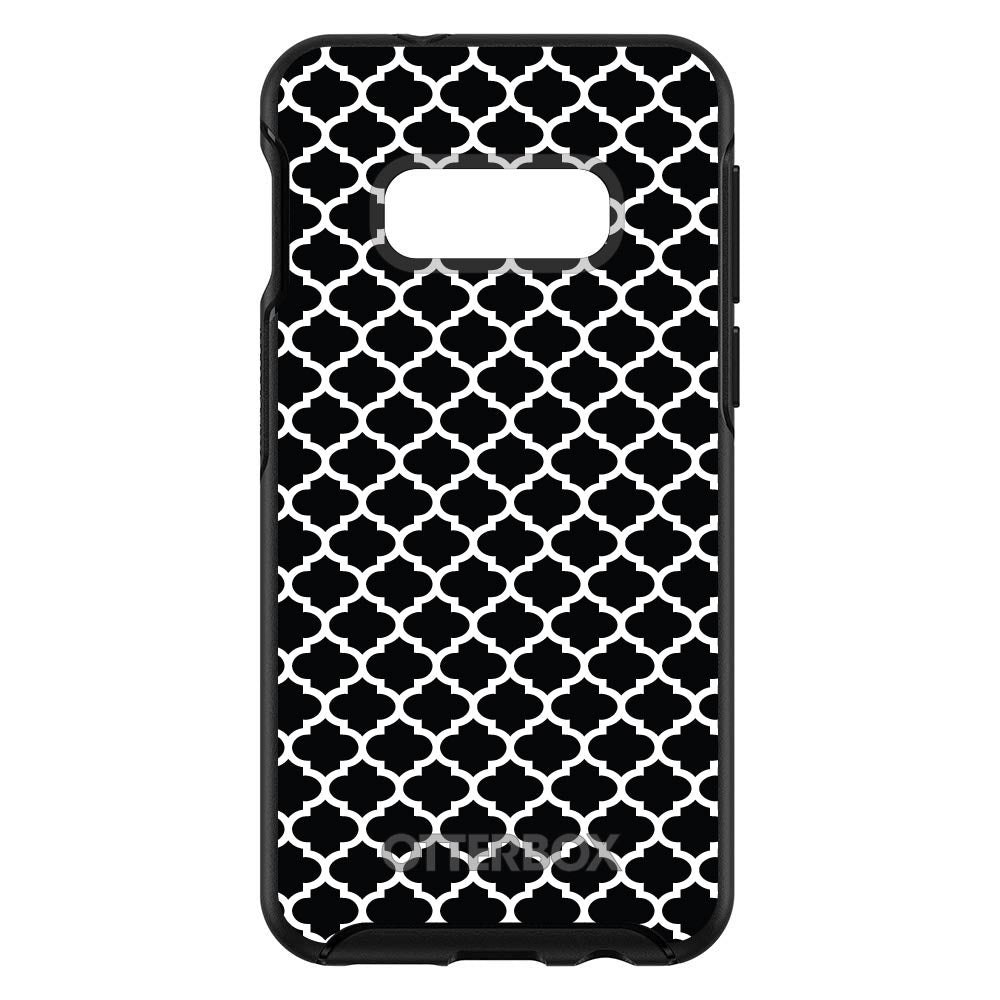 Black White Moroccan Lattice OtterBox Symmetry Case for iPhone & Galaxy, view 7